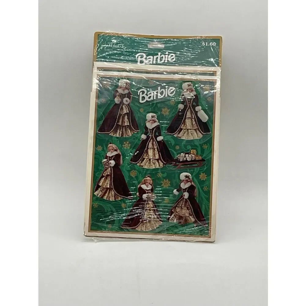 New Old Stock Barbie Holiday Sticker Sheet
